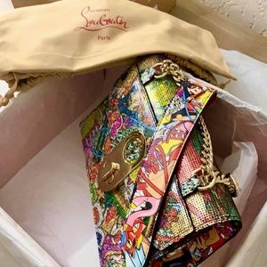 Christian Louboutin Elisa Multi/Gold along with Patent Leather pumps to match.